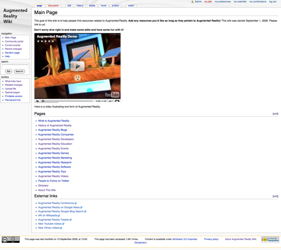 Augmented Reality Wiki Augmented Reality Wiki
