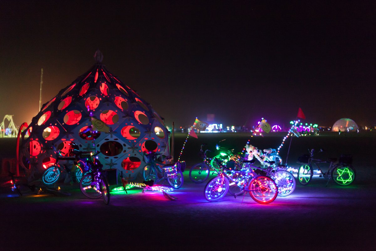 Lights on your bikes are a must on the Playa.
