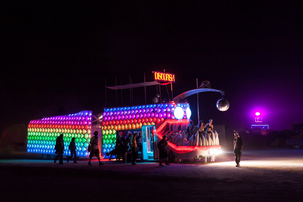 Discofish art car.