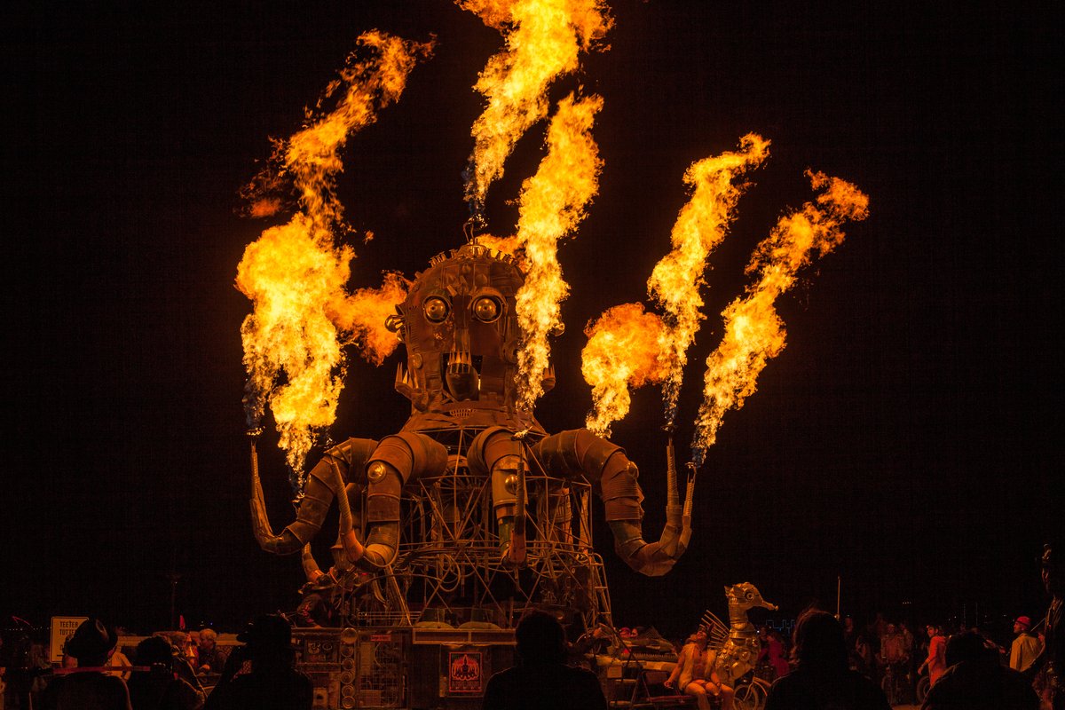 Steampunk Octopus with Flames.