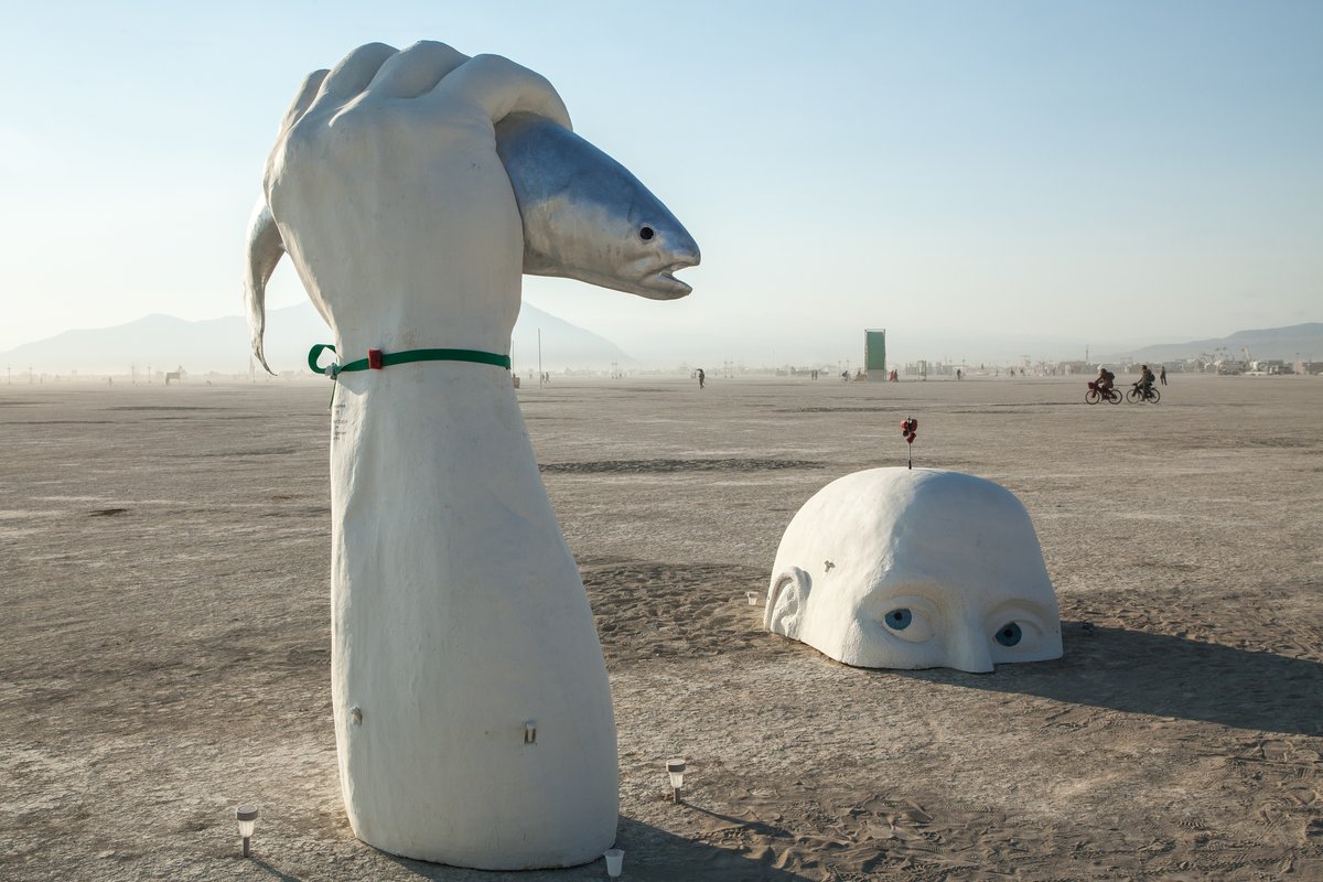 Playa Art fish guy.