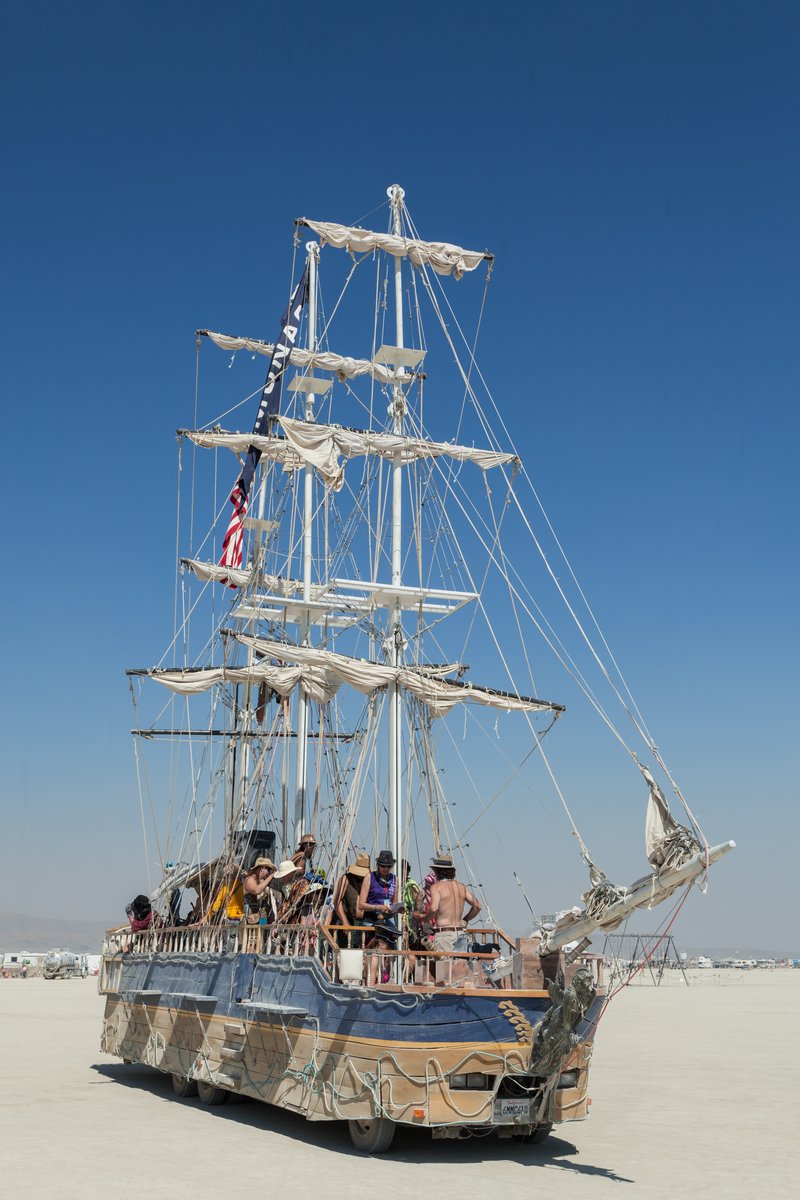 One of the many art car ships.