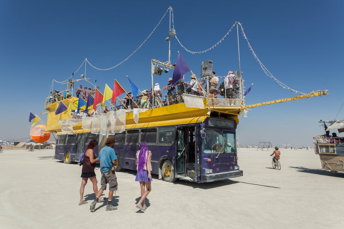 Free playa art tours on this behemoth.