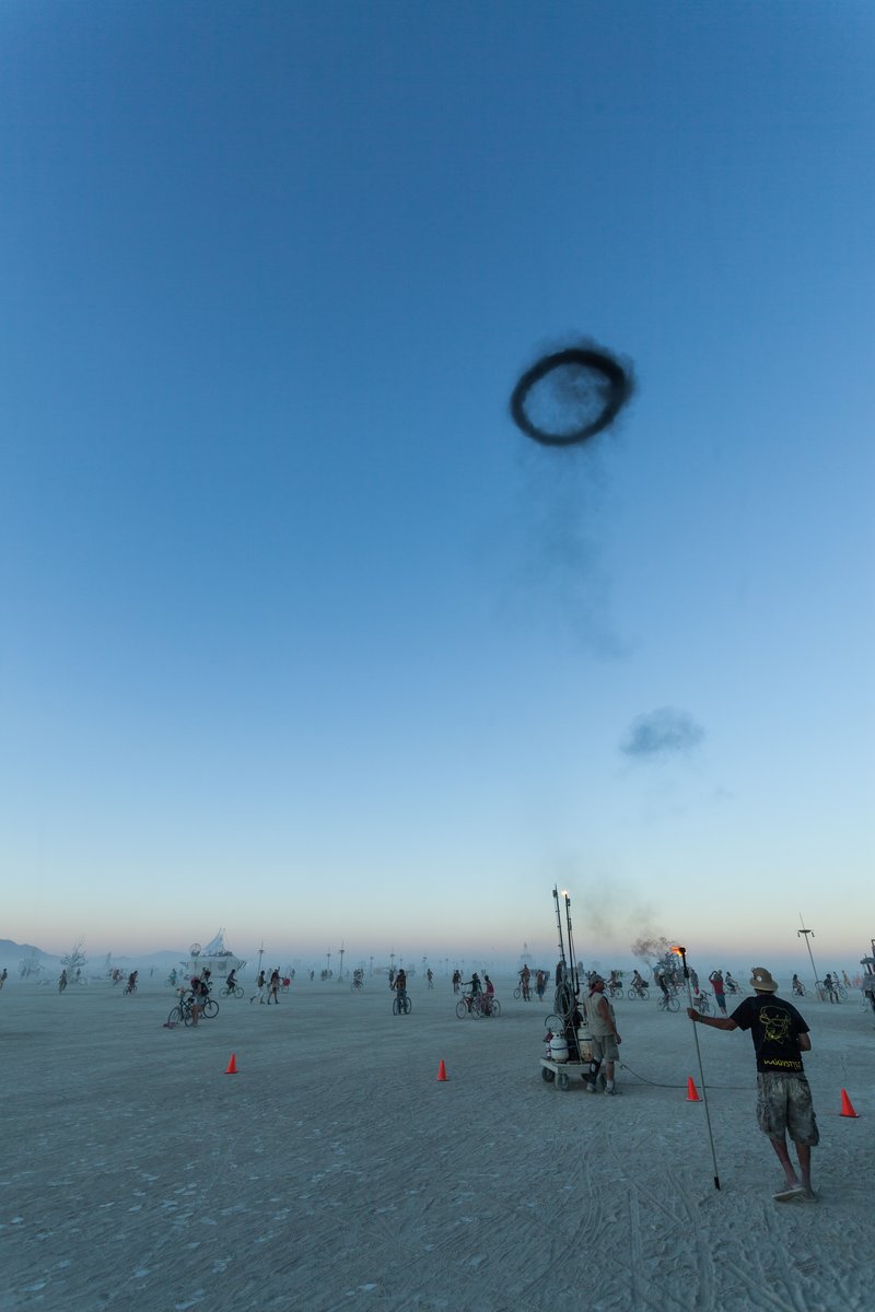 Massive smoke ring generator.