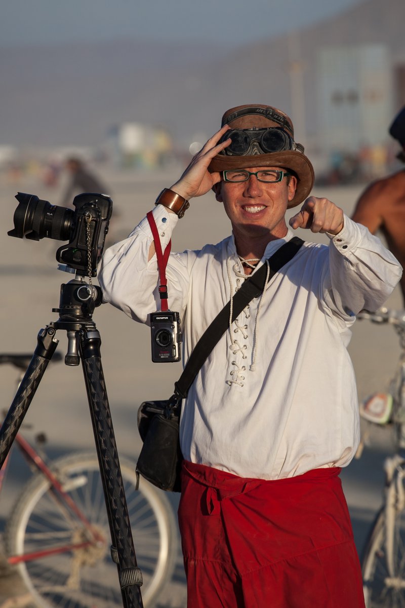 Photographer Trey Ratcliff taking photos on the Playa.