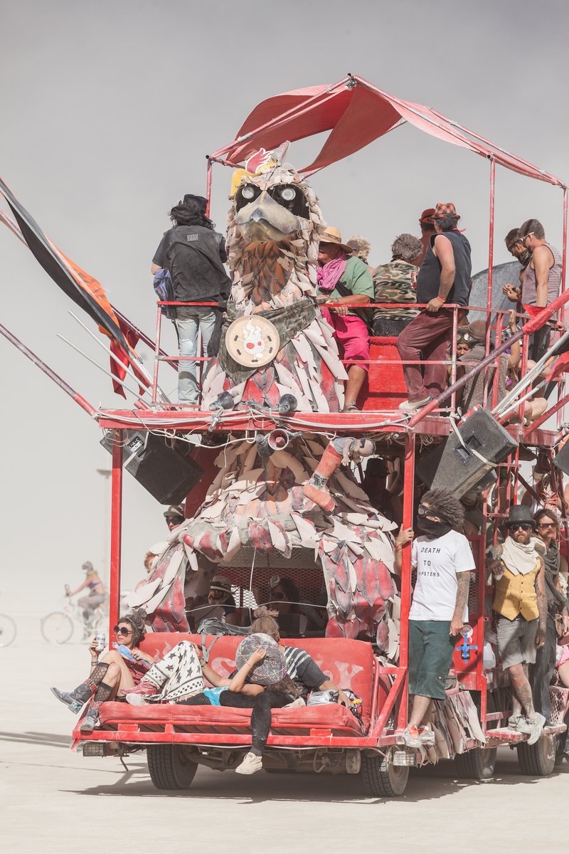 Art car with loads of Burners on it.