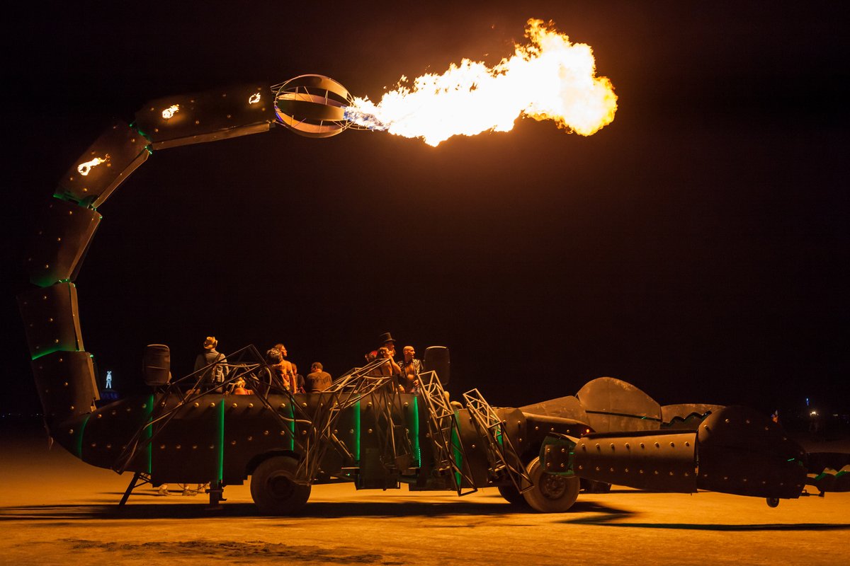 Flaming Scorpion Art Car