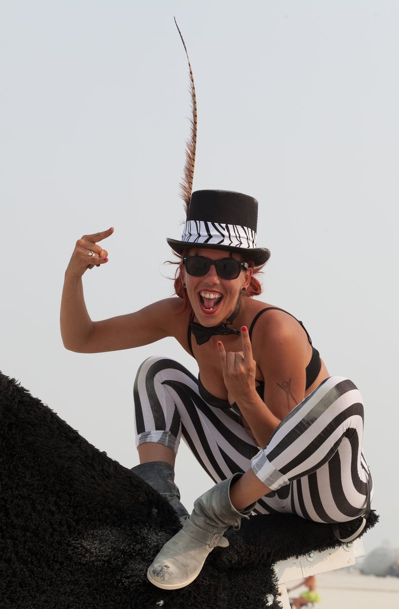 Burner Riding The Giant Moustache Teeter Totter