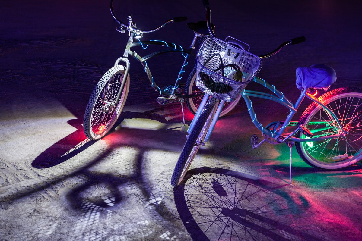 Our Bikes (mine makes a fun shadow!)
