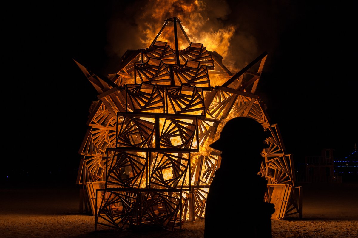 Idaho CORE Burn Marvin, The Vortexagon Burning Man 2013