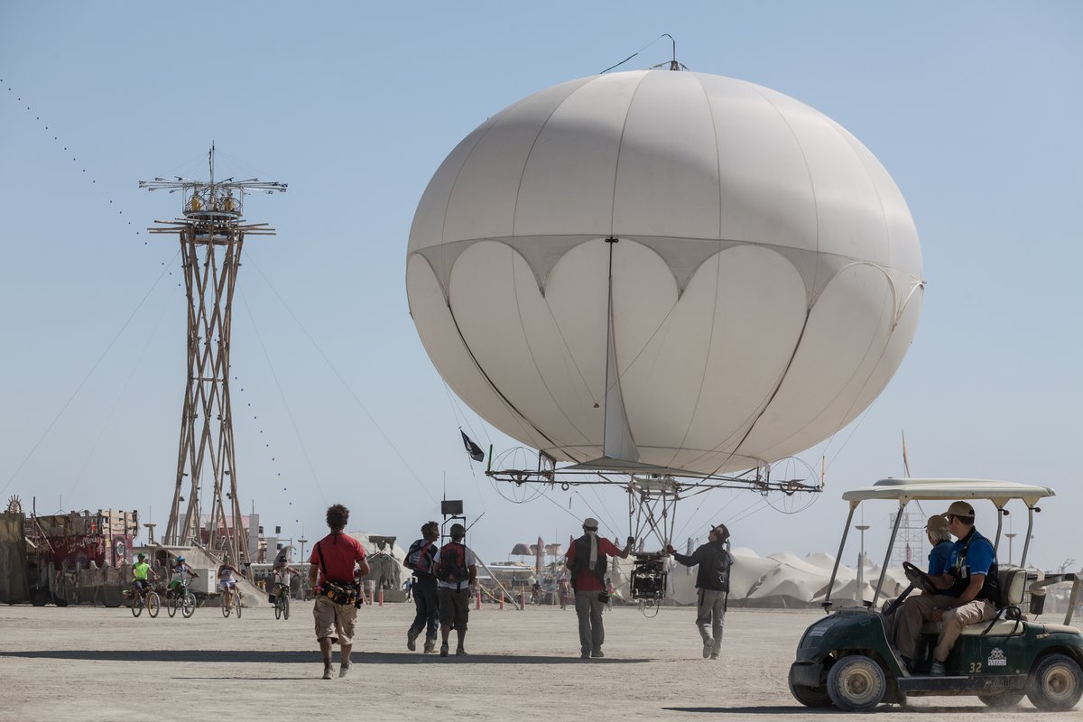 French 3D Imax Crew Blimp With 2 RED Cameras