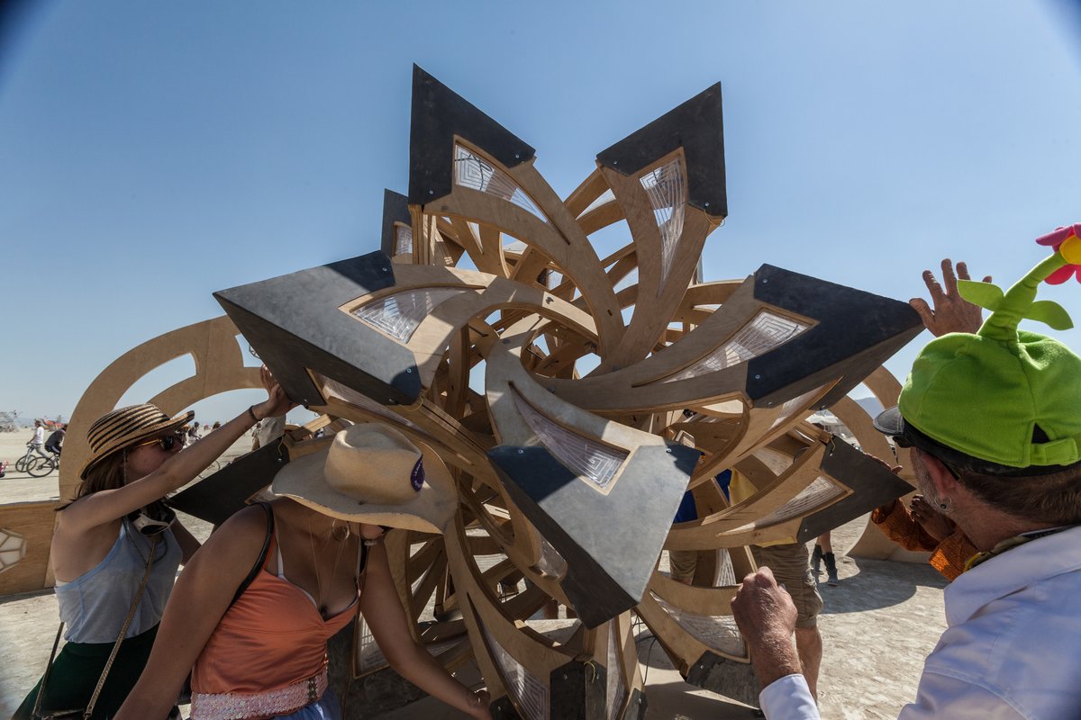 Sound Sculpture At Front Of Center Camp The Cathedral of Celestial Mathgic