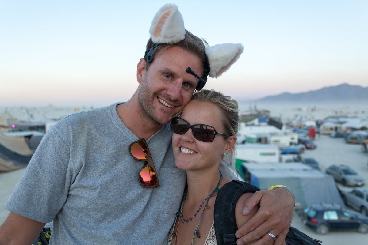 Dorothy and I (These bunny ears move according to your brainwaves!)