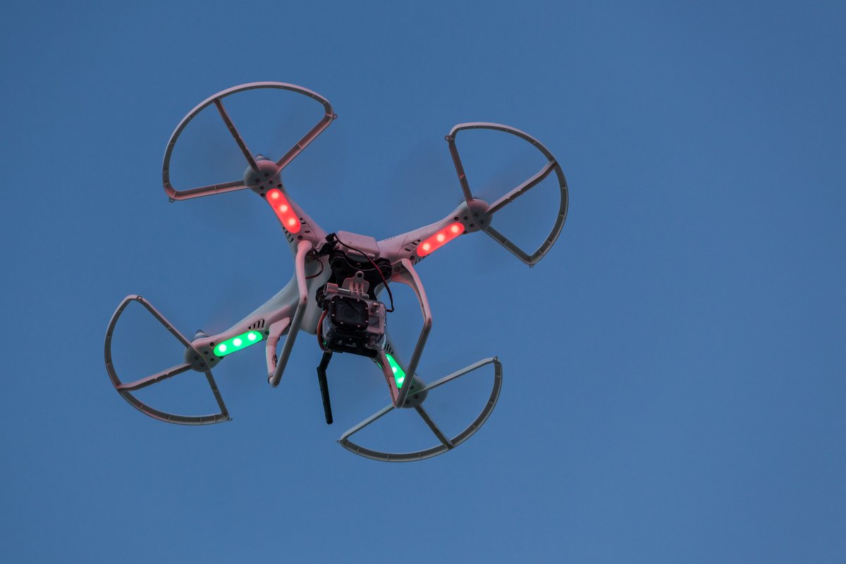 Quadcopter Drone With LED Lights And A Go Pro