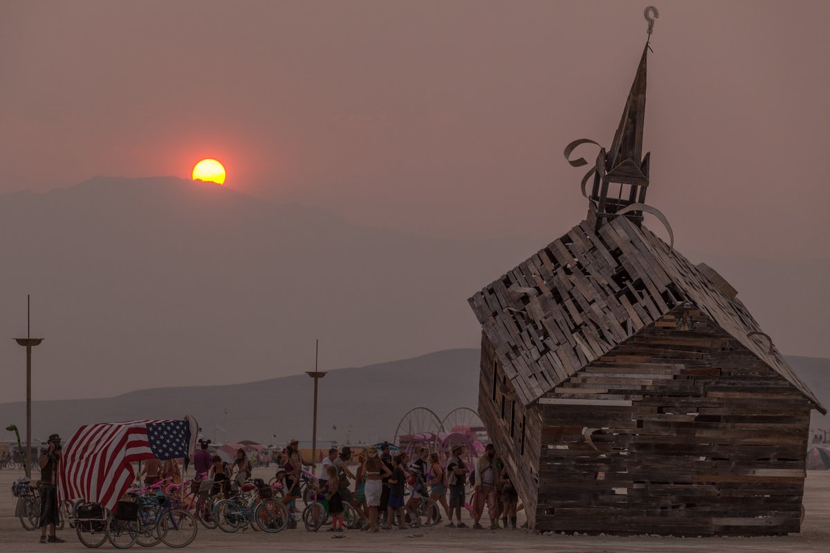 Church Trap At Sunset
