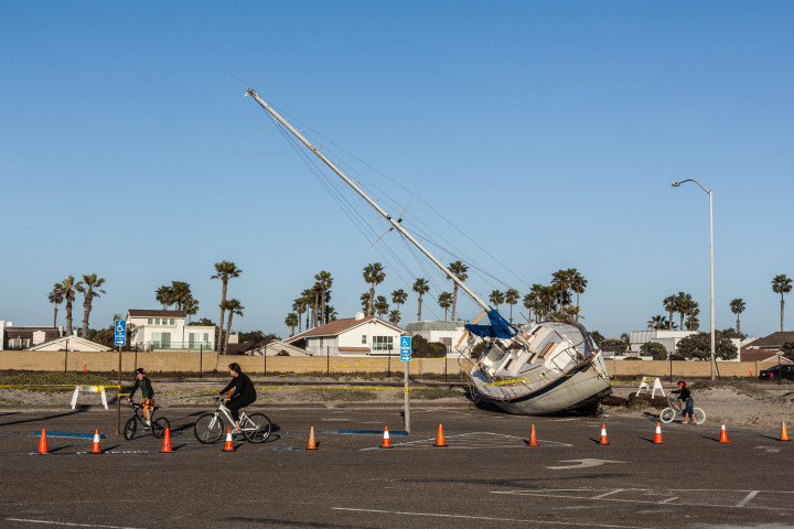 Sailboat In A Parking Lot