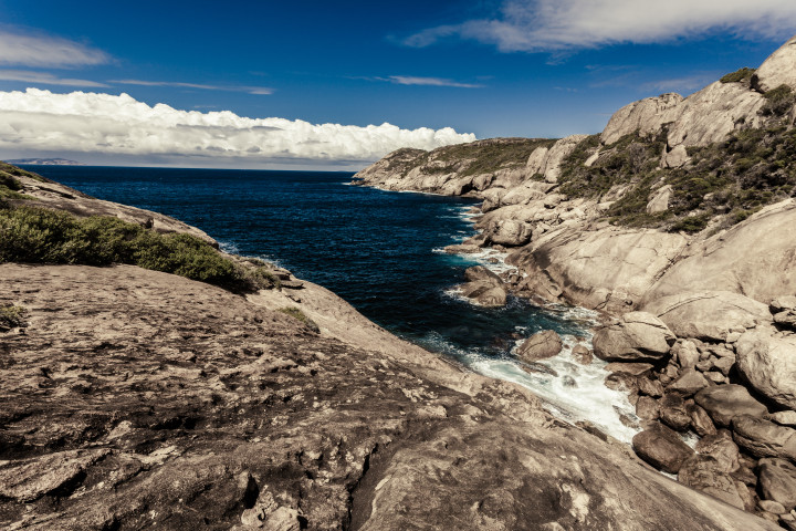 Rocky Coastline And The Sea