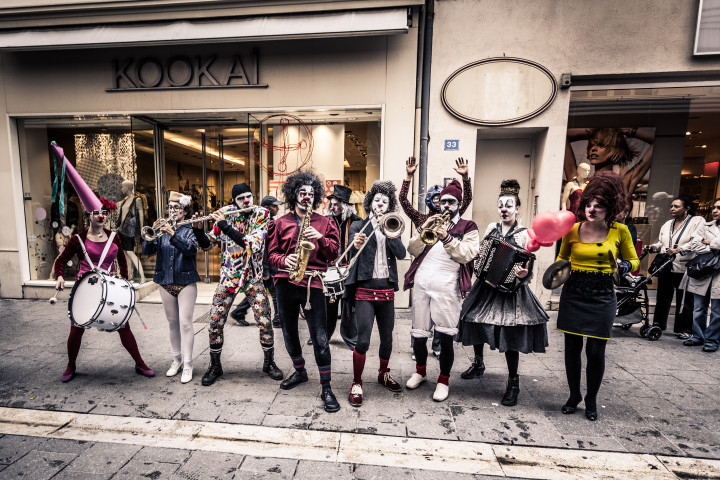 French Clowns Trolling People In The Streets