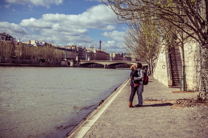 Kissing On The Bank Of The Seine