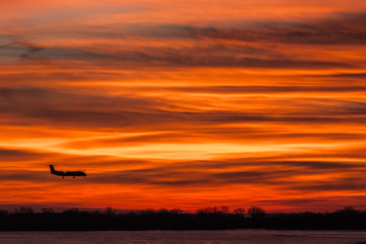 Toronto Sunrise and Aircraft