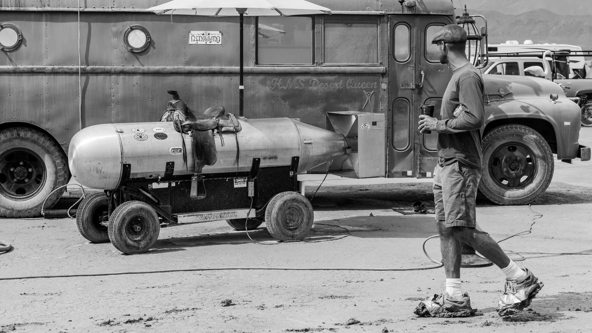 Man With Clumps Of Muck On His Shoes (Artcar name unknown)
