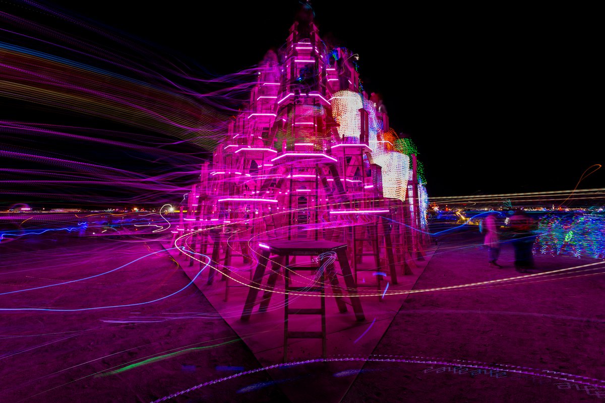 Pyramid of Possibilities by Douglas Taphouse (With light painting by me done in-camera)