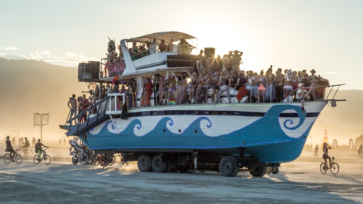 The Christina Art Car / Mutant Vehicle At Sunset