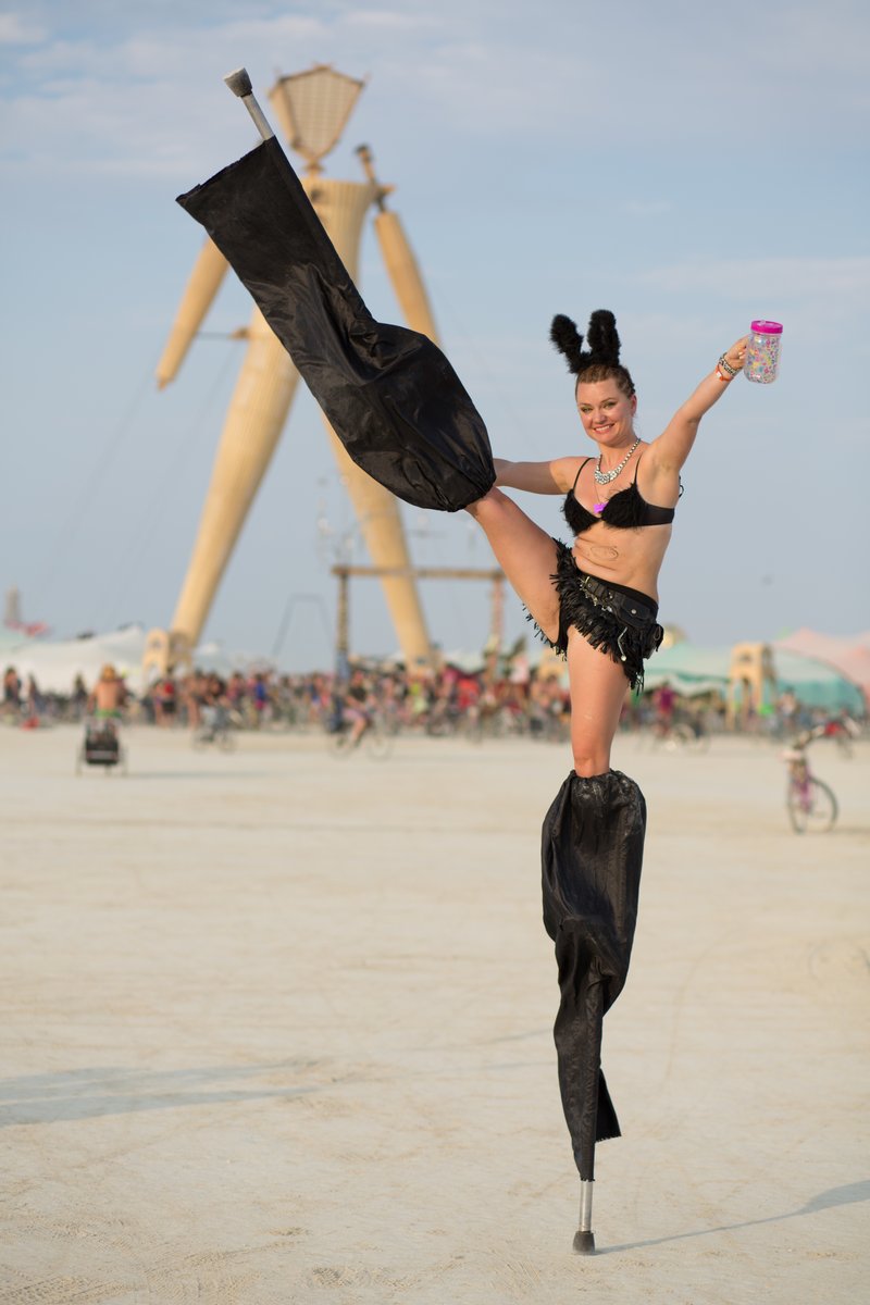 Lovely Lady On Stilts