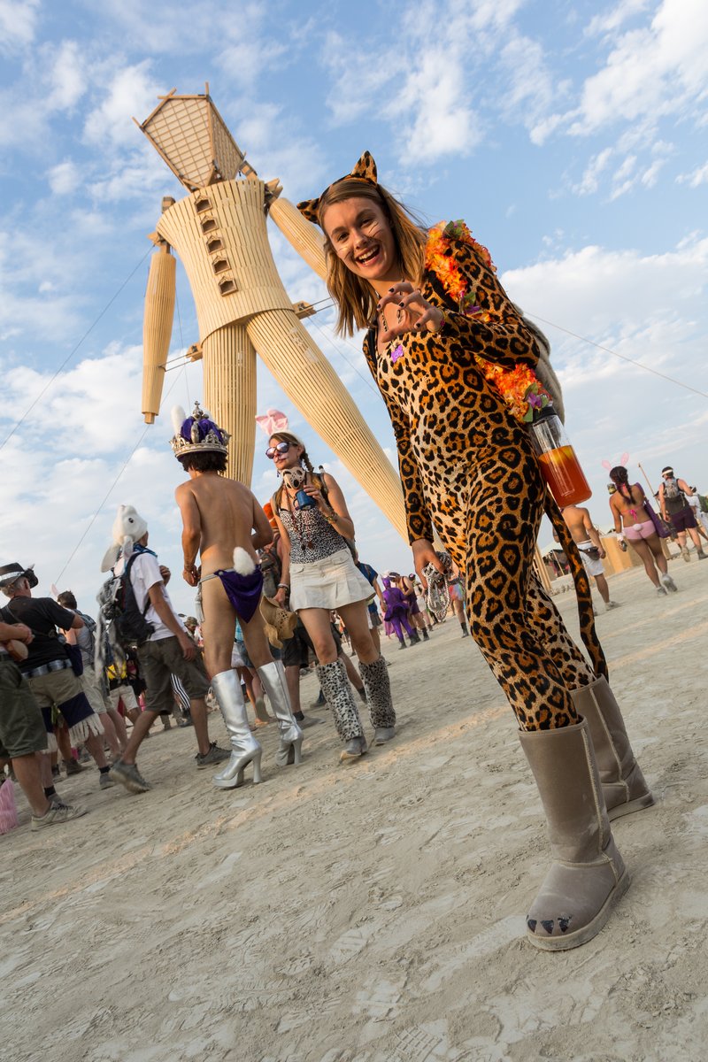 Cute Leopard Costume And The Man
