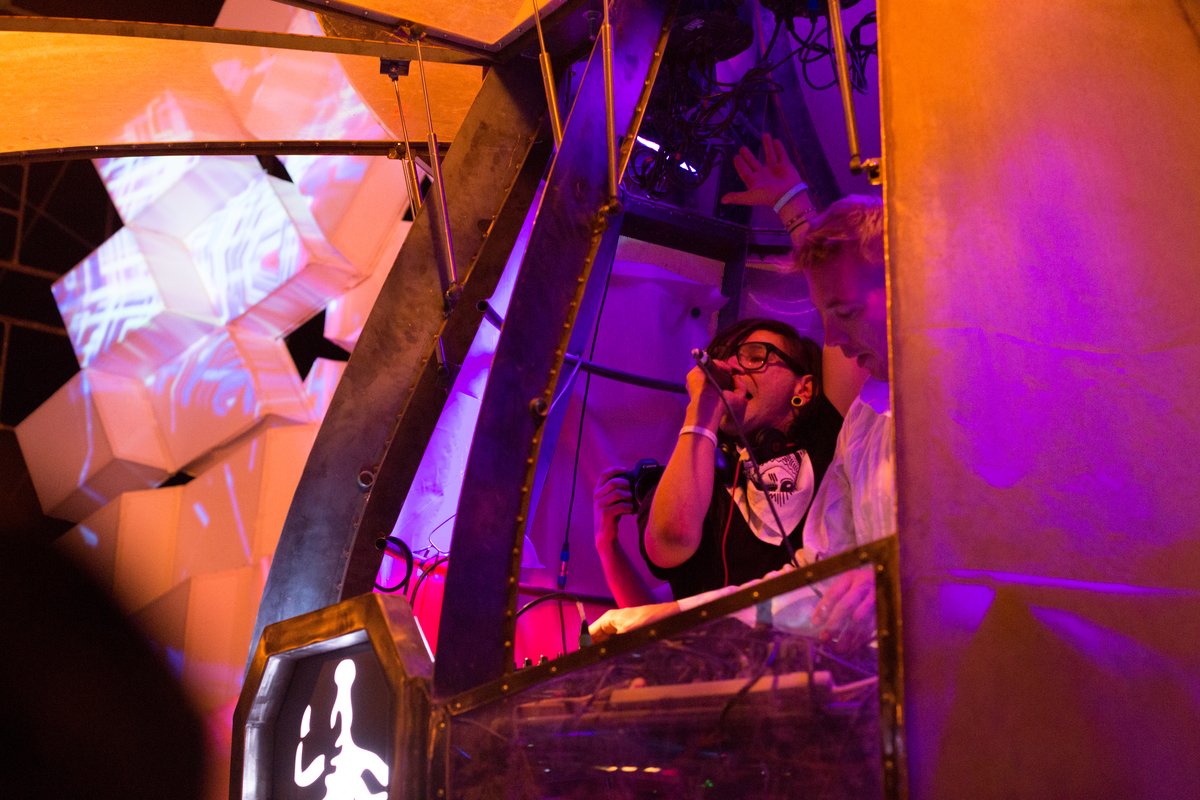 Diplo and Skrillex at Burning Man 2014 Opulent Temple