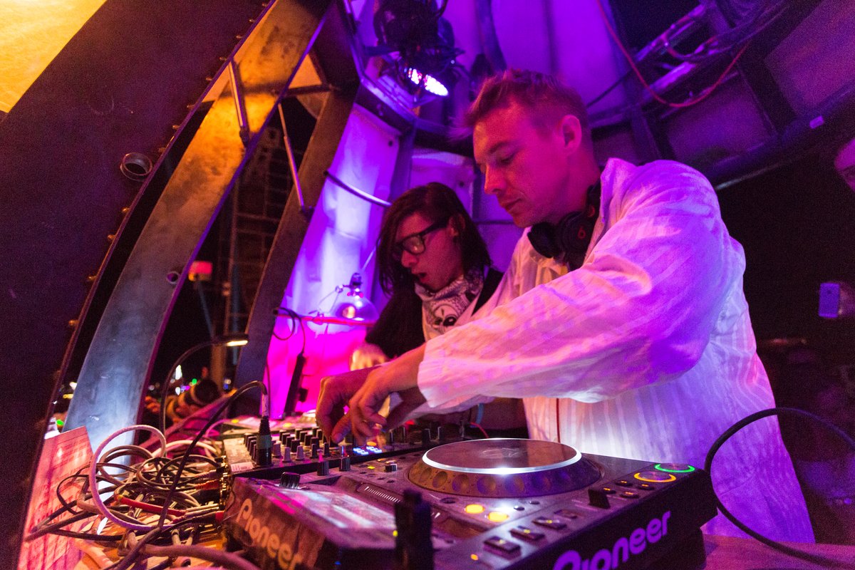 Diplo and Skrillex at Burning Man 2014 Opulent Temple