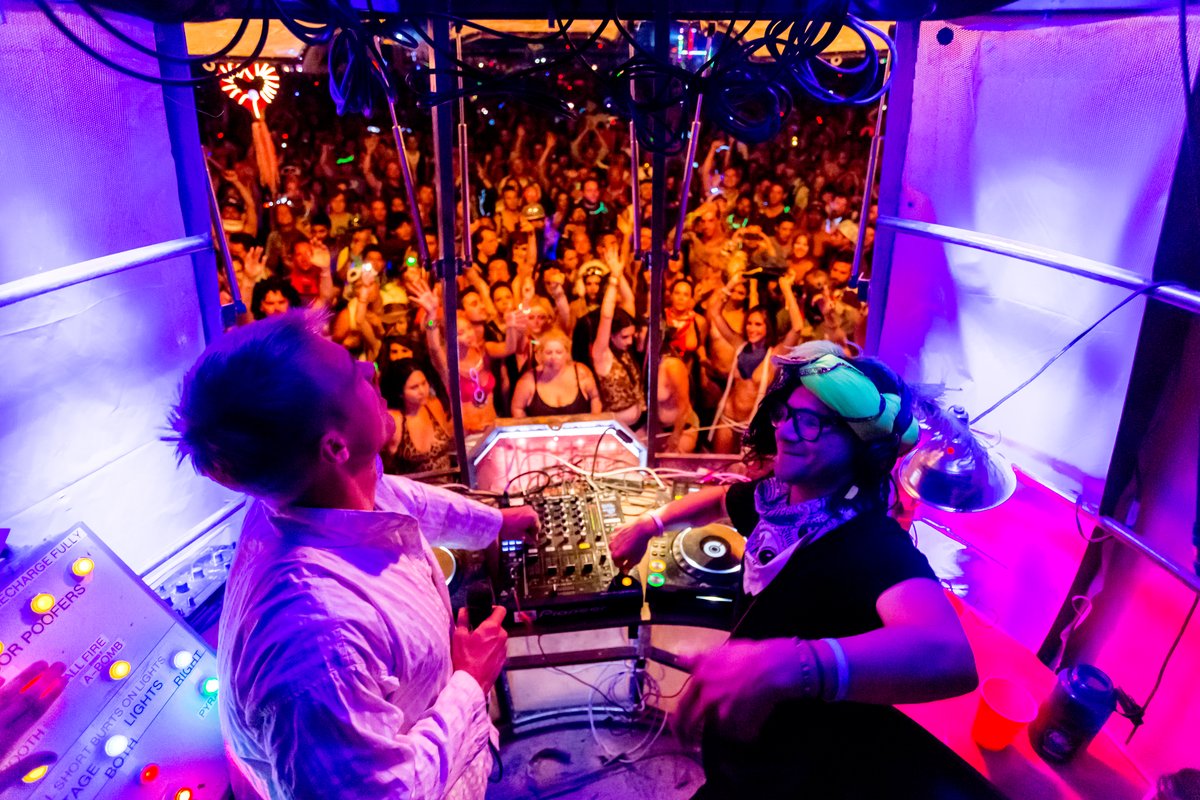 Diplo and Skrillex at Burning Man 2014 Opulent Temple
