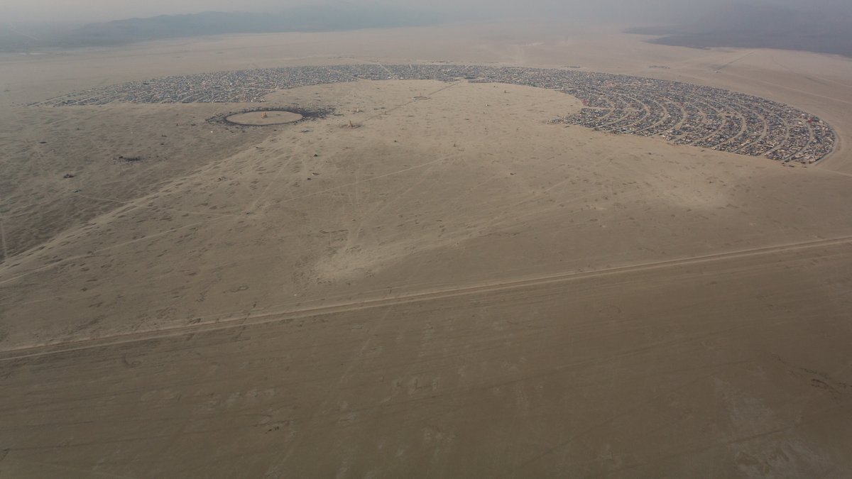 Aerial View Burning Man 2014