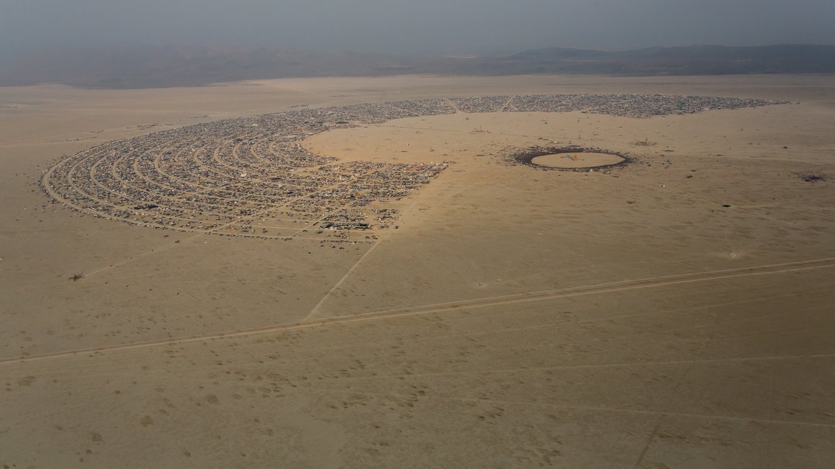 Aerial View Burning Man 2014