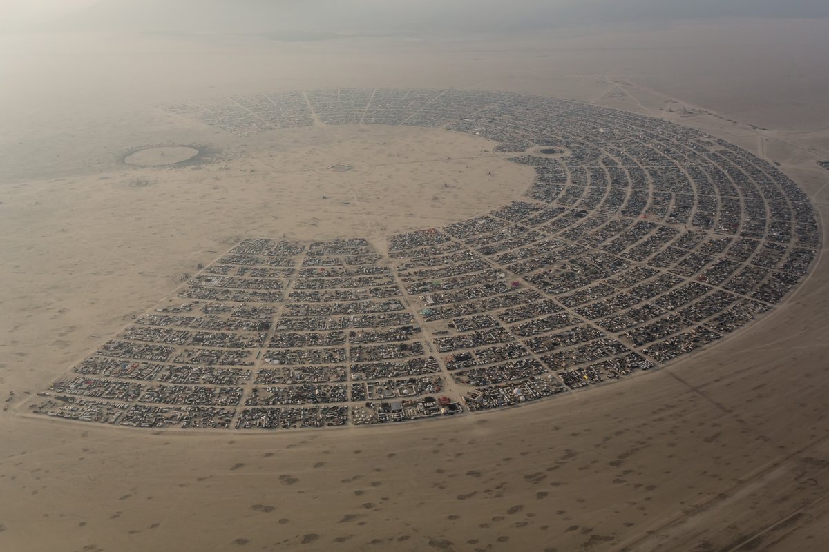 Aerial View Burning Man 2014