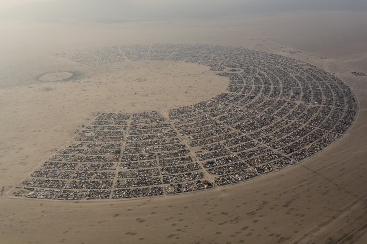 Aerial View Burning Man 2014