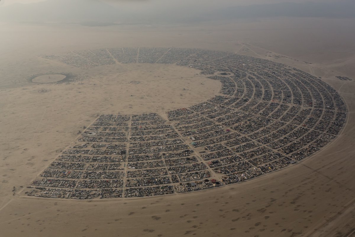 Aerial View Burning Man 2014