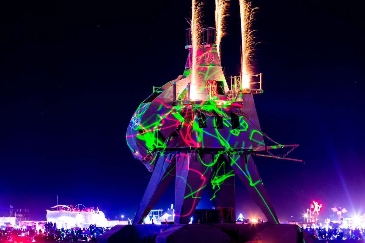 Lasers Light Up The Alien Siege Machine by Dan Fox | Oakland, CA