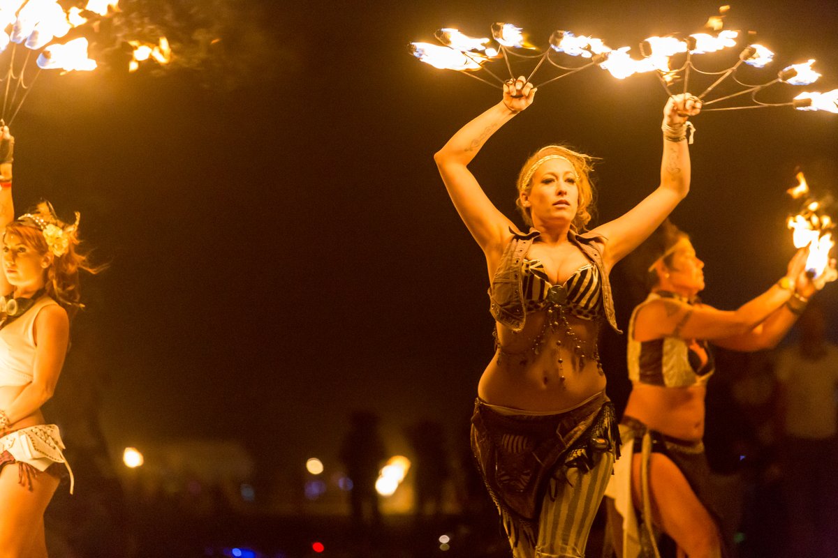 Firedancers At The Man Burn (Lovely Ladies From The Skinny Kitty Teahouse)