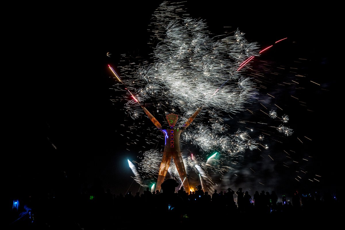 Fireworks At Man Burn