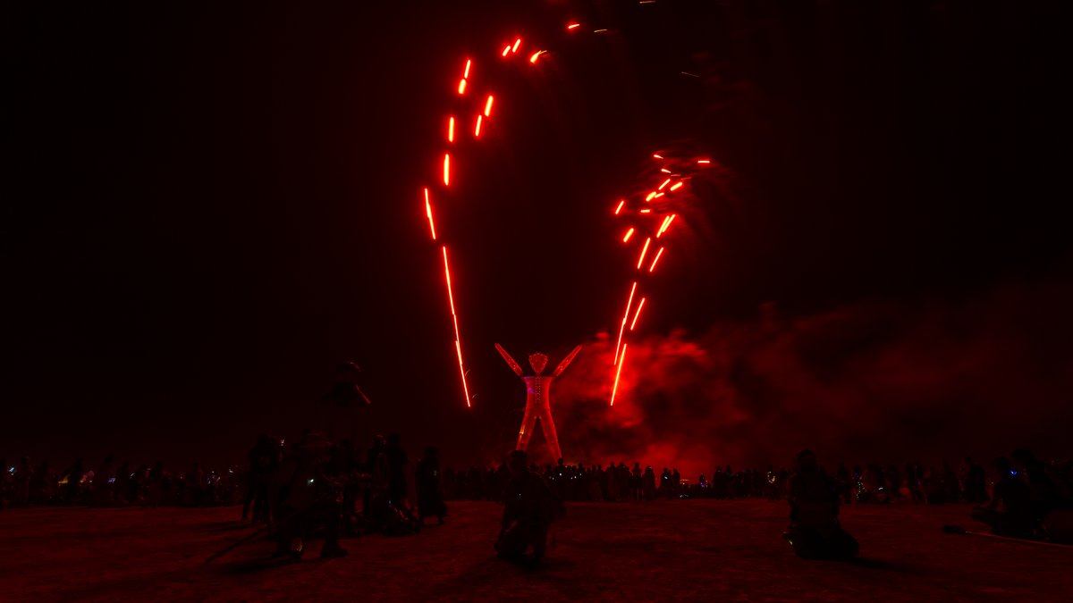 Fireworks At Man Burn
