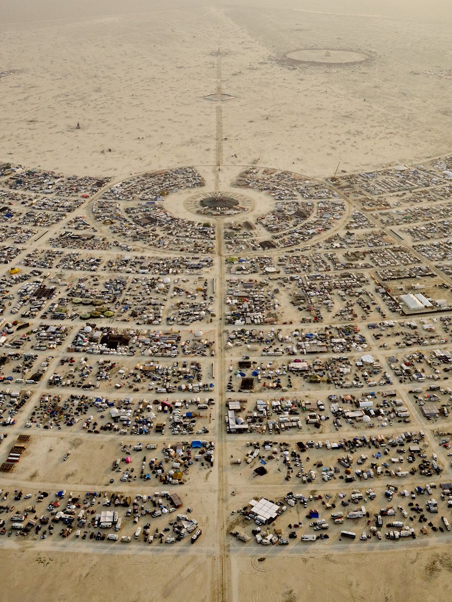 High Resolution Aerial Photo Burning Man 2014 During Embrace Burn