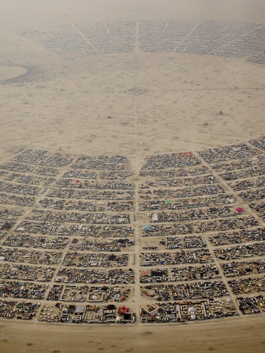 High Resolution Aerial Photo Burning Man 2014 During Embrace Burn