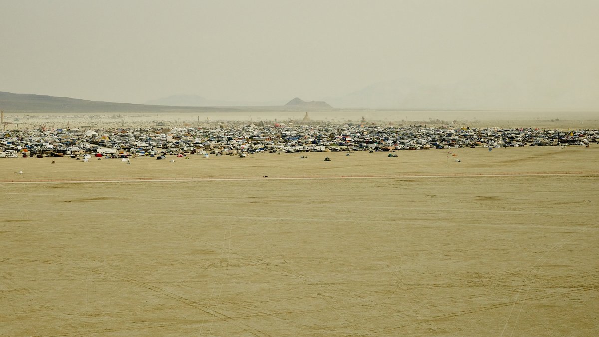 Aerial View Of Black Rock City While Landing