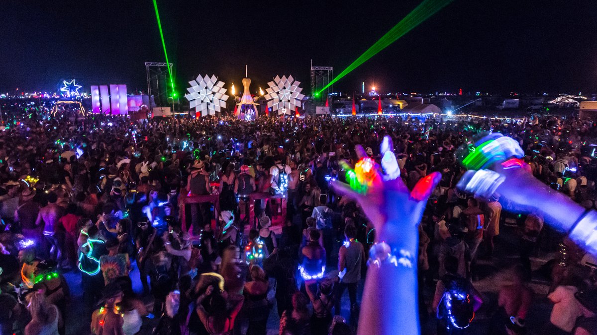 Diplo and Skrillex at Burning Man 2014 Opulent Temple