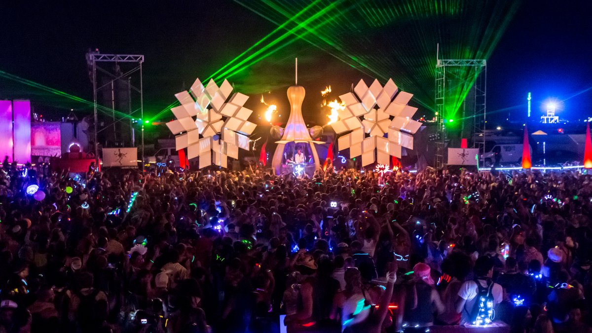 Diplo and Skrillex at Burning Man 2014 Opulent Temple