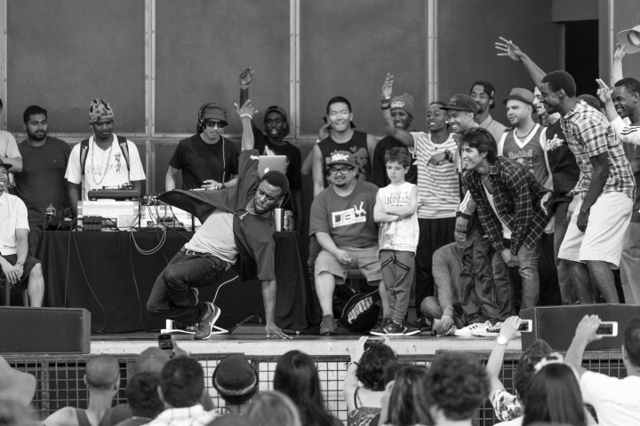 Breakdancer And Crowd