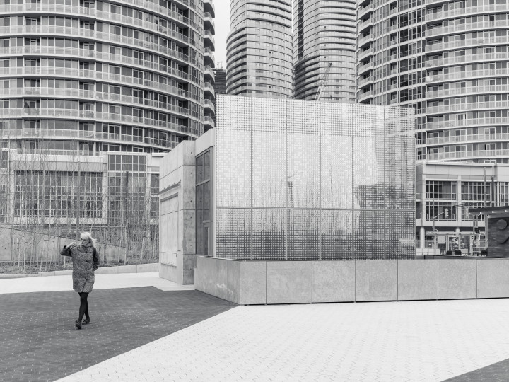Lady And Downtown Toronto Architecture