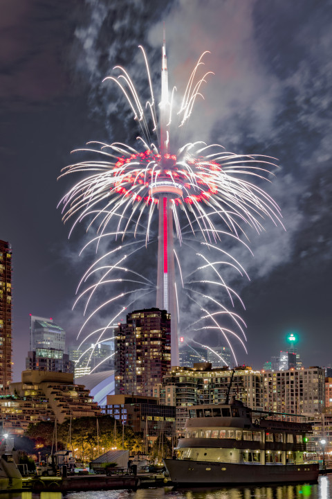 Toronto 2015 Pan Am Games CN Tower Fireworks