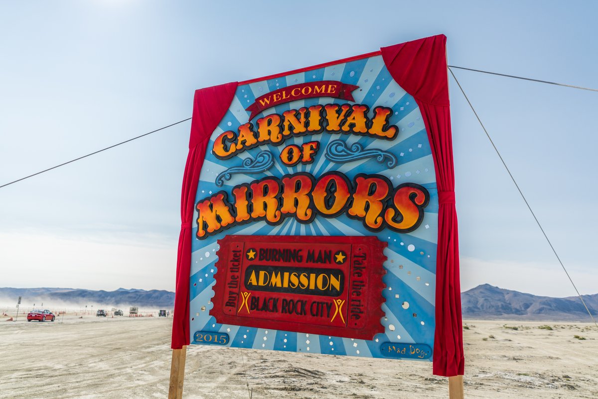 Burning Man 2015 Welcome Sign By Mad Dog